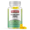 Calcium Citrate Gummies 1200 mg für Damen & Kinder, Zuckerfreie Kalziumergänzung mit Vitamin D3, K2, Magnesium, Zink, Knochen Unterstützung für Erwachsene & Ältere, natürliche Ananas Flavor, 60 Gummie