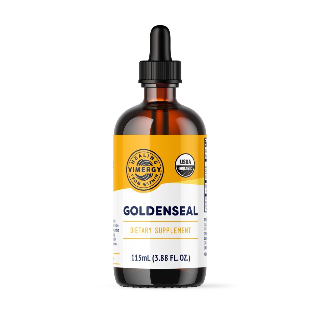 Supplément à base de Teinture de Seaux d'Or Vimergy – (57 portions) 10:1 Extrait équivalent à 2000mg Équivalent à base de plantes– USDA Herbe d'Or biologique, végétalienne, sans alcool gouttes excellentes pour le thé (115 ml)