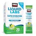 FORCE FACTOR Liquid Labs Elektrolyte Pulverpackungen – Zitronenlim – Hydrationspackungen, um Elektrolytwasser mit 5 essentiellen Elektrolyten, Vitaminen, Mineralien und Antioxidantien, 20 Stick Packs zu machen