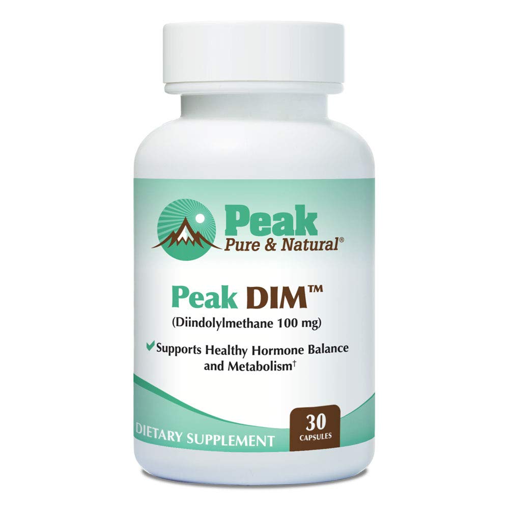 Peak Pure & Natural Peak DIM - Unterstützt gesunde Hormone & Estrogen Balance - Metabolism Support Supplement | 100mg - 30 Kapseln