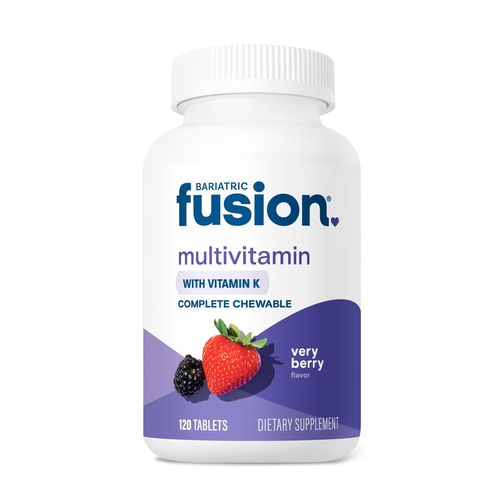 Bariatric Fusion Very Berry Complete Chewable Bariatric Multivitamin with Iron and Vitamin K for Bariatric Surgery Patienten einschließlich Magen-Bypass und Sleeve Gastrectomy - 120 Tabletten