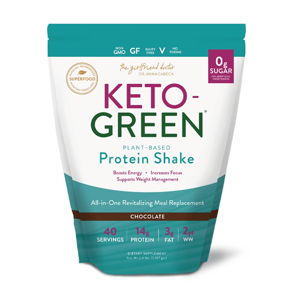 VIDAPURA Keto-Green Protein Shake von Dr. Anna Cabeca – Chocolate Vegan Protein for Daily Wellness, Energy & Smooth Digestion – 40 Servietten