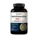 NatureBell Benfotiamine 300mg avec de la thiamine 100mg par portion : 240 capsules de légumes – supplément de vitamine B1 essentielle à la benfotiamine – Végétarien amical