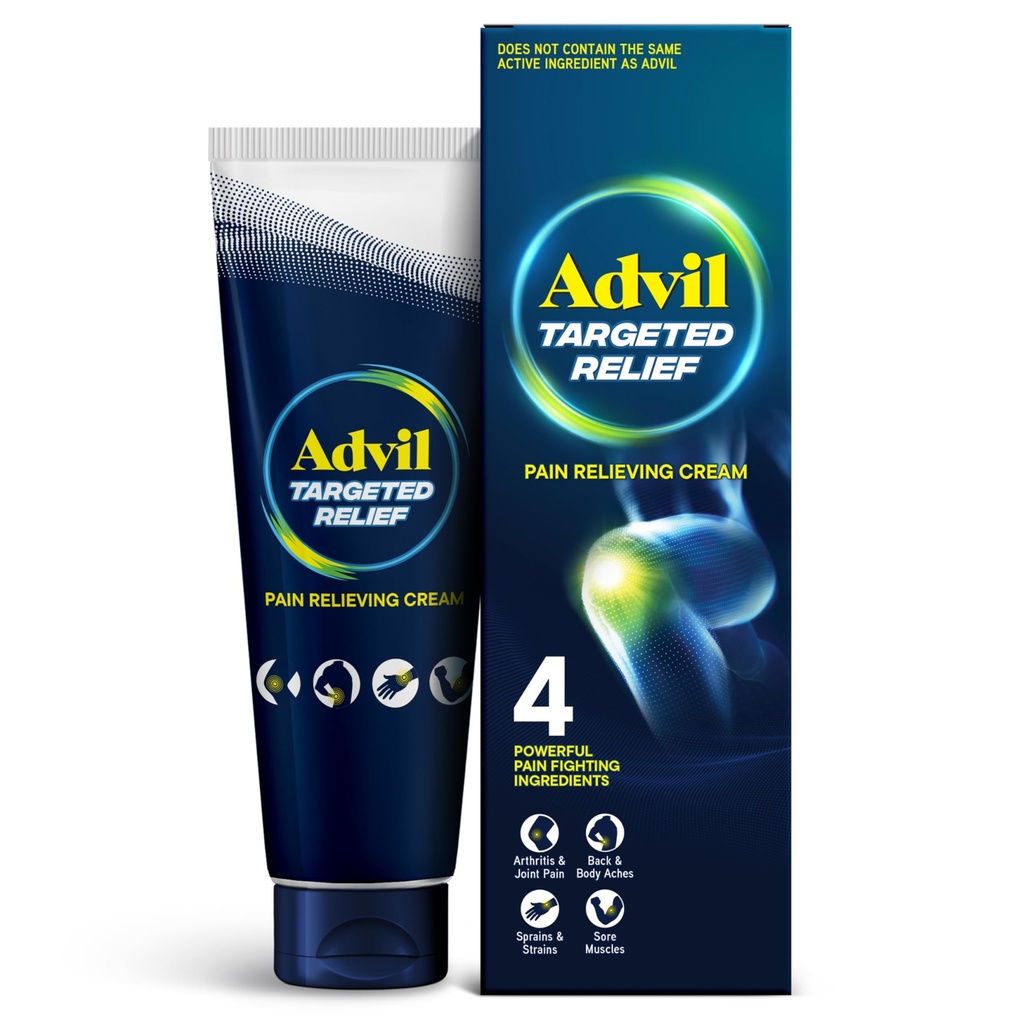 Advil Targeted Relief Pain Relieving Cream, Bis zu 8 Stunden leistungsfähiges Relief von minderwertigen Arthritis Schmerzen, Gelenkschmerzen, Rückenschmerzen und Muskelschmerzen - 4 Unzen