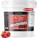 Ultimate Nutrition Jus musculaire, mélange de boisson gain de poids - Poudre d'entraînement gain de masse pour les hommes et les femmes - Supplément pour la croissance musculaire maigre et le soutien immunitaire avec 55g de protéines - Fraise, 10.45lb