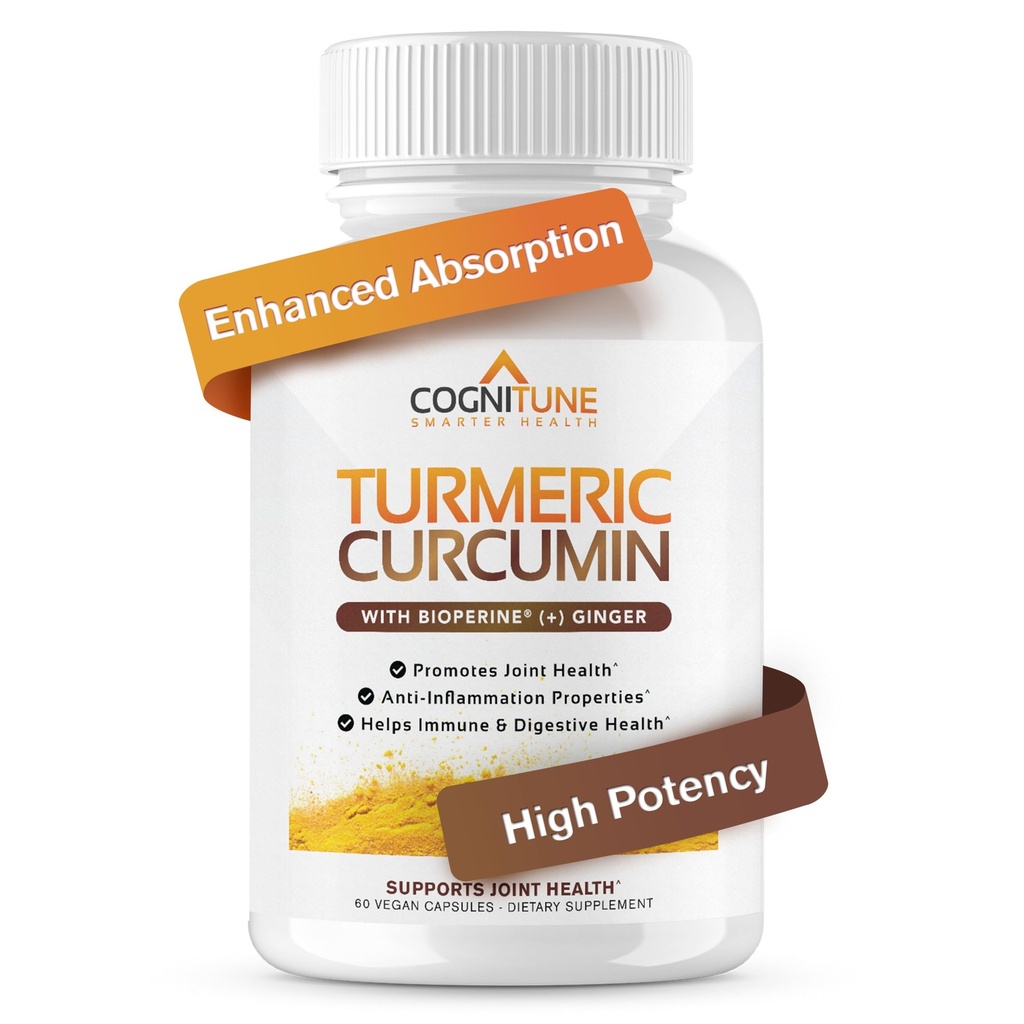 Organic Turmeric & Ginger Capsules - Kurkumin mit Ginger & BioPerine, 95% Curcuminoide - Gelenk, Verdauung, Immunitätsunterstützung, Schwarzer Pfeffer Extrakt für erhöhte Absorption