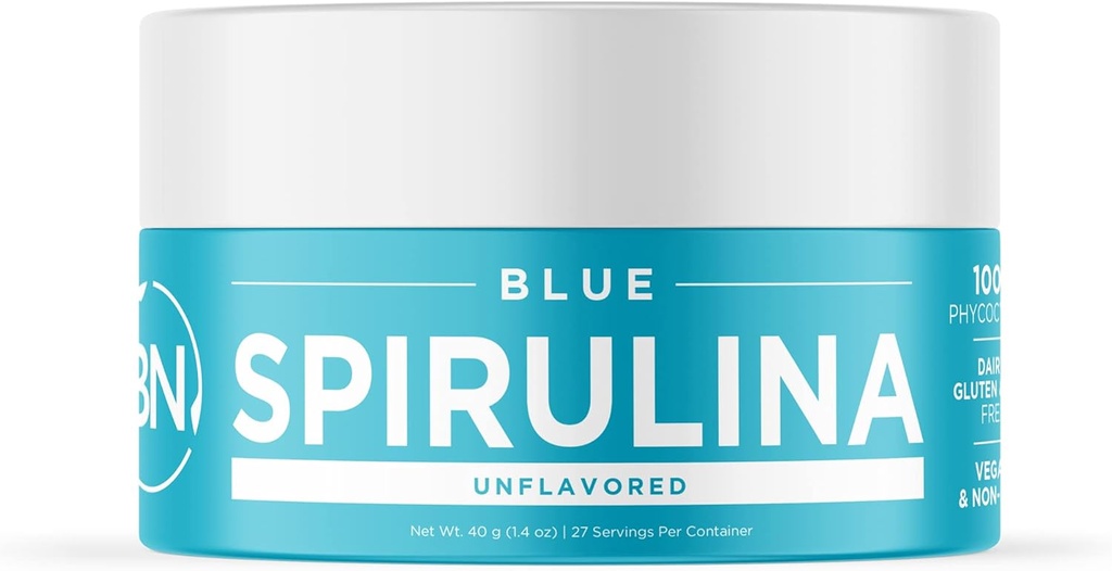 Blue Spirulina Powder Organic - USDA Certified - RAW Nährstoff Dense Über 70% Protein pro Servierung - Reinste Quelle Vegan Protein - Superfood - Reich an Vitaminen und Mineralien