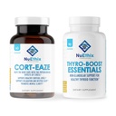 NuEthix Formulations Cortisol et supplément de soutien thyroïde: Cort-Eaze Cortisol-Supplement de contrôle, 60 Capsules, 30 Servants et Thyro-Boost Essentials, 90 Capsules