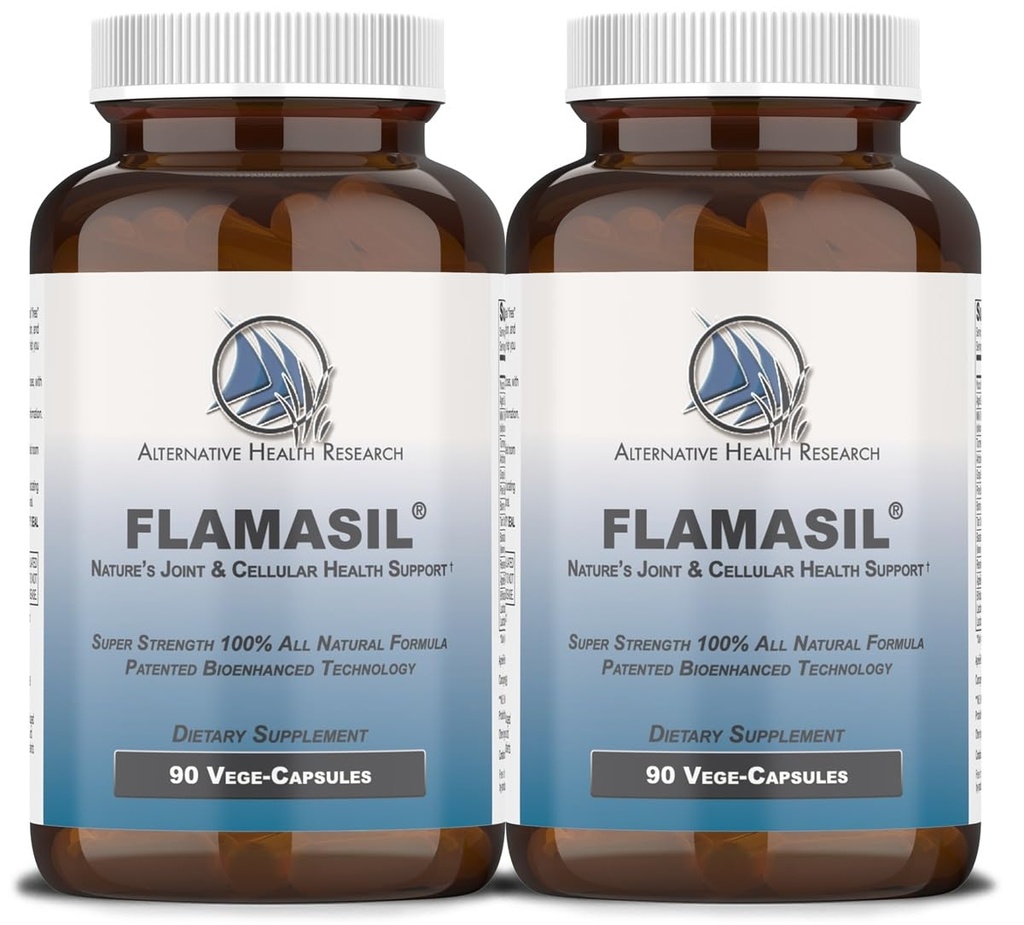 FlamasilTM (2 Pack)- für gesunde Entzündung Antwort* | Multi-Herbale Schmerz-Reliever* und Joint Aid | Bio-Enhanced Turmeric, Boswellia, Resveratrol und mehr | 13-in-1 Superfood Antioxidantien