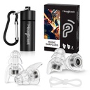 Bougies d'oreilles de concert Hearprotek, 2Pairs Bougies d'oreilles musiciennes haute Fidelity réutilisables pour les concerts Bougies d'oreilles de réduction du bruit de musique Loud pour Rave, Festival, Music,Tinnitus Relief