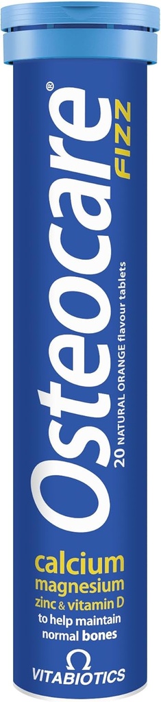 Vitabiotics Osteocare Fizz - Effervescent Tabletten mit Calcium, Magnesium und Zink | Knochen Gesundheit und Immunität Multivitamin Supplement für Männer und Frauen - 20 Tabletten