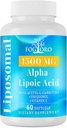 Fogoro Alpha Acide lipoïque 1500 mg-Lipsomal ALA supplément pour la production d'énergie cellulaire, le métabolisme lipide, le scavenger radical libre,60 Softgels