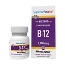 Überlegene Quelle Kein Schuß Vitamin B-12 Cyanocobalamin 1000 mcg - Vitamin B-12 zur Unterstützung der Energieproduktion, Gehirngesundheit & Gesamt Wellness - Sublingual Tablets - 100 Lösungstabletten
