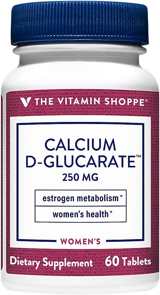 Der Vitamin Shoppe Calcium D-Glucarate 250MG, Natürliche Substanz für Frauen Gesundheit, die Estrogen Stoffwechsel und Hormon Balance durch Entgiftung (60 Tabletten)