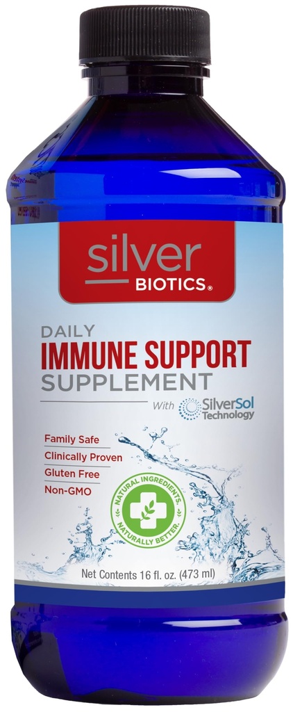 Silver Biotics Multivalent SilverSol Technology Ag4O4 10 PPM Immununterstützung | Bio-Hacking Immun Building Natural Support | 16 Fl Oz