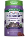 Nature's Truth Kinder Elderberry Gummies | 50 Count | mit Zink und Vitamin C | Vegan, Non-GMO & Gluten Kostenlose Ergänzung