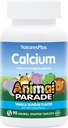 NaturesPlus Tier Parade Kalzium, Vanille Sundae Flavor - 90 Tier-Shaped Kautabletten - Paket von 2 - Fördert gesunde Knochen - Vegan, Glutenfrei - 180 Gesamt Servierungen
