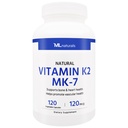 ML Naturals Natural Vitamin K2 MK-7 120 mcg 120 pflanzliche Kapseln. Natürliche MK-7/99% All-Trans MK-7. Unterstützt Knochen & Herz Gesundheit, hilft Vascular Health, NSF-zertifiziert & cGMP-Compliant.