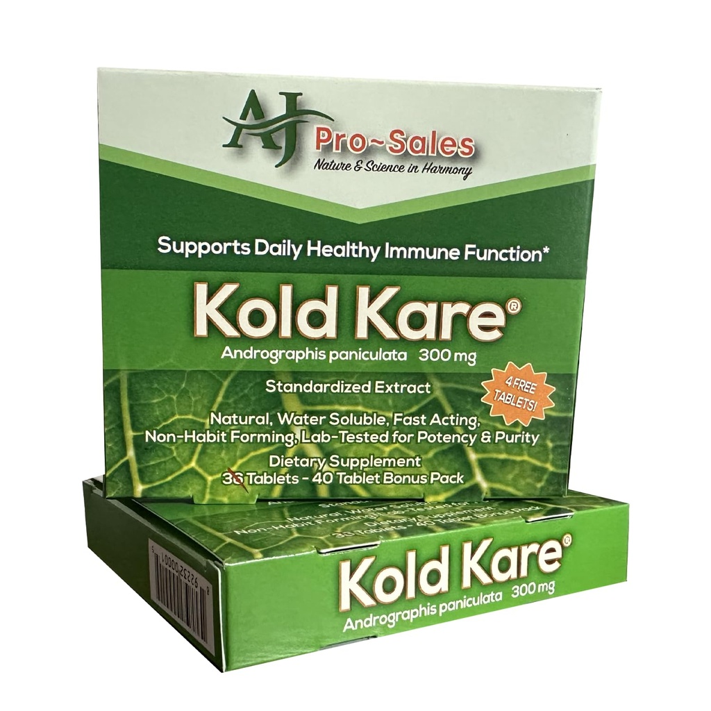 Kold Kare Daily Immune Health Function, 40 Comte, Pack de 2 - Efficace contre le rhume, le sinus, les symptômes d'allergie.