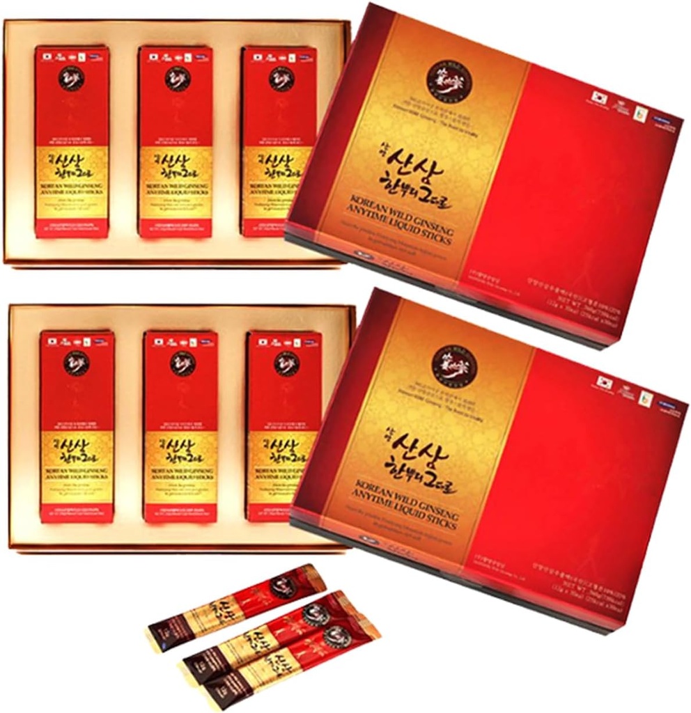 Ginseng sauvage coréen à tout moment liquide 30 bâton 2 set- 2 mois d'approvisionnement