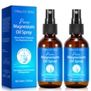 Magnesium Spray, reines Magnesiumöl Spray für Füße, Natürliches Ingredient in Glasflasche, einfach zu absorbieren und zu verwenden 2Pack