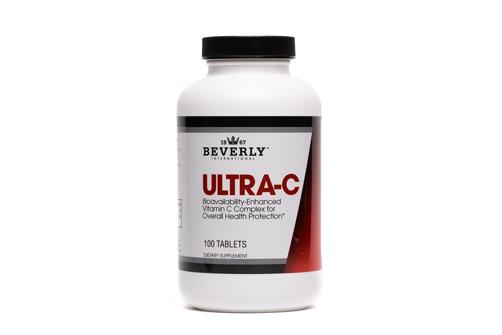 Beverly International Ultra-C, 100 Sustained-Release Vitamin C Tabs. Ideal für Wellness und Erholung. Pharmazeutischer Grad, steigern Sie Ihre C