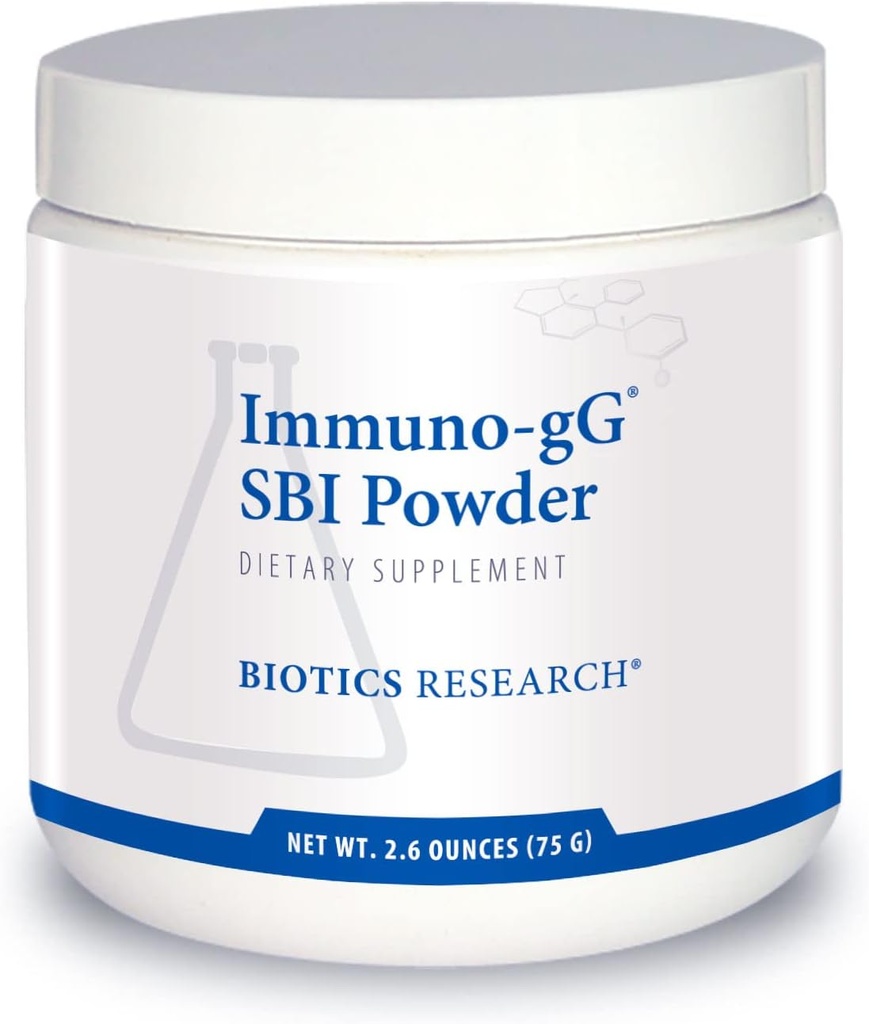 Biotics Research Immuno-gG SBI Powder Easy-to-Mix Powder Formula, Ultimate IgG, Complete Gut Health and Immune Support, Dairy Free, Immunoglobulin Konzentrat - 2.6 Oz