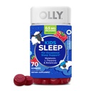 OLLY Kids Schlaf Gummis, 0,5 mg Melatonin, L Theanin, Kamille und Zitronenbalsam, Himbeere - 70 Count