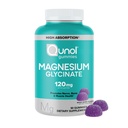 Gommies de glycinate de magnésium de Qunol, 120mg de glycinate de magnésium, haute absorption, baies mixtes, 90 Nombre (paquet de 1)