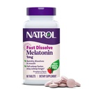 Natrol Fast Dissolve Melatonin 1 mg, Schlafunterstützung für Erwachsene