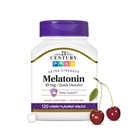 21st Century Melatonin 10mg Extra Strength, 120 Count, Quick Dissolving Sleep Aid für Erwachsene, fördert Entspannung und erholsamen Schlaf, Non-Habit Forming, Gluten-Free, Cherry Flavor