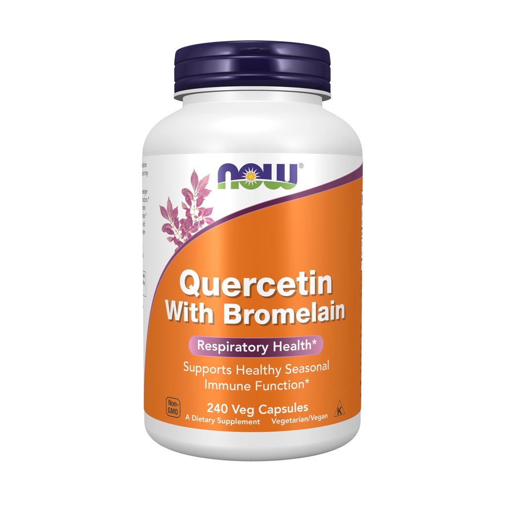 MAINTENANT Compléments alimentaires, Quercetin avec Bromelain, Système immunitaire équilibré*, 240 gélules