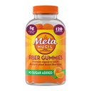 Metamucil Fiber Gummi für Erwachsene, kein Zucker hinzugefügt Orange Flavor, 5g Prebiotic Plant Based Fiber Supplement Blend, 120 Zähler