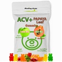 ACV Gummi & Papaya Blatt Extrakt Gummi - Premium Potent Apfel Apfel Apfelessig Ergänzung - Iodine Infused & Vitamine B6 B12 – Platelets Haar Haut &amp; Herz freundlich (1, Regelmäßig)