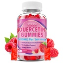 Gommies Quercetin 500mg pour les enfants et les adultes, compléments biologiques Quercetin avec la vitamine C de Zinc de Bromelain et D3 support antioxydant et système immunitaire santé, parfum de framboise 60 comte