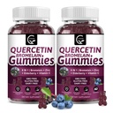 (2 Pack) Quercetin Gummies - Quercetin mit Bromelain 2378mg - Blend with Elderberry, Echinacea Purpurea Extract, Zink, Vitamin C,D3,K2, Complex unterstützt Immun-, Herz- und Atemfunktion