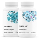 THORNE - Complexe B de base (60 capsules) et mémoire (60 capsules) Bundle - Supporte la santé cérébrale, la production d'énergie cellulaire et Focus - Sans gluten, sans lait