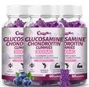 3 Packs 3000MG Glucosamin Chondroitin Gummis, Extra Strength Joint Support Supplement mit MSM & Elderberry, Flexibilität, Antioxidans Immununterstützung Gummy für Erwachsene, Männer & Frauen 180Cts