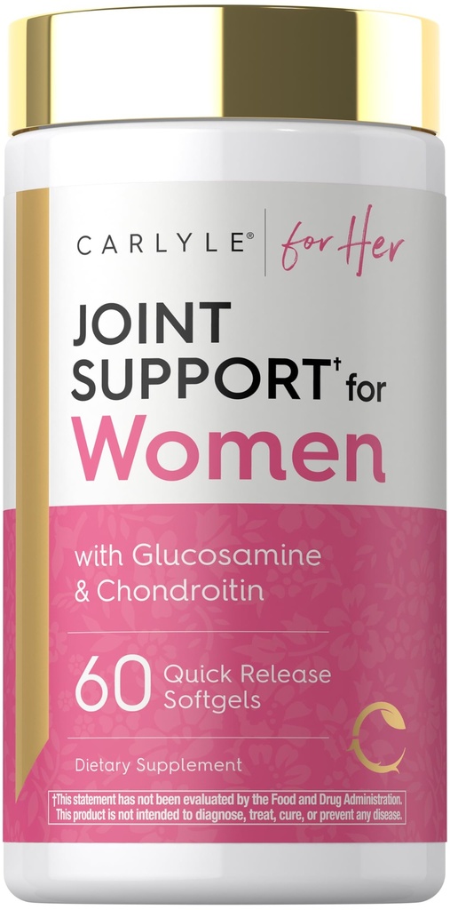 Carlyle Joint Support für Frauen | 60 Softgels | Complex mit Omega-3 und Collagen Peptides | Non-GMO, Glutenfrei