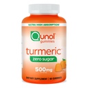 Qunol Zero Sugar Turmeric Gummies, Gummy mit 500mg Kurkuma, Joint Support Supplement, Ultra High Absorption Kurkuma, Vegetarisch, Glutenfrei, 90 Count