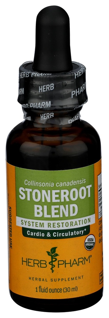 Kräuter Pharm Certified Organic Stoneroot Blend Liquid Extract für Herz-Kreislauf- und Kreislaufunterstützung, 1 Oz