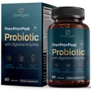 Premium 4-in-1 Probiotic Prebiotic, Postbiotic & Digestive Enzymes for Men & Women – Unterstützt Gut, Verdauung & Immunität –Komplete Gut Health mit Pre, Post, Probiotics & Digestive Enzyme–60 Kapseln