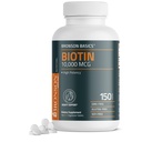 Bronson Biotin 10.000mcg, unterstützt gesundes Haar, Haut und Nägel, Vegetarier, Nicht-GVO, 150 Tabletten