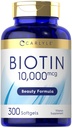 Carlyle Biotin 10000mcg | 300 Softgels | Max Strength für Haar, Haut und Nägel | Nicht-GVO, glutenfreie Ergänzung
