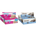 Quest Birthday Cake & Cookies & Cream Dipped Protein Bars, High Protein, Glutenfrei, Keto Friendly, 12 Count Jeder