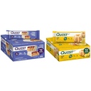 Quest Nutrition Crispy Blueberry Cobbler Hero Protein Bar, 16g Protein, 1g Zucker, 3g & Lemon Cake Protein Bars, High Protein, Low Carb, Gluten Free, Keto Friendly