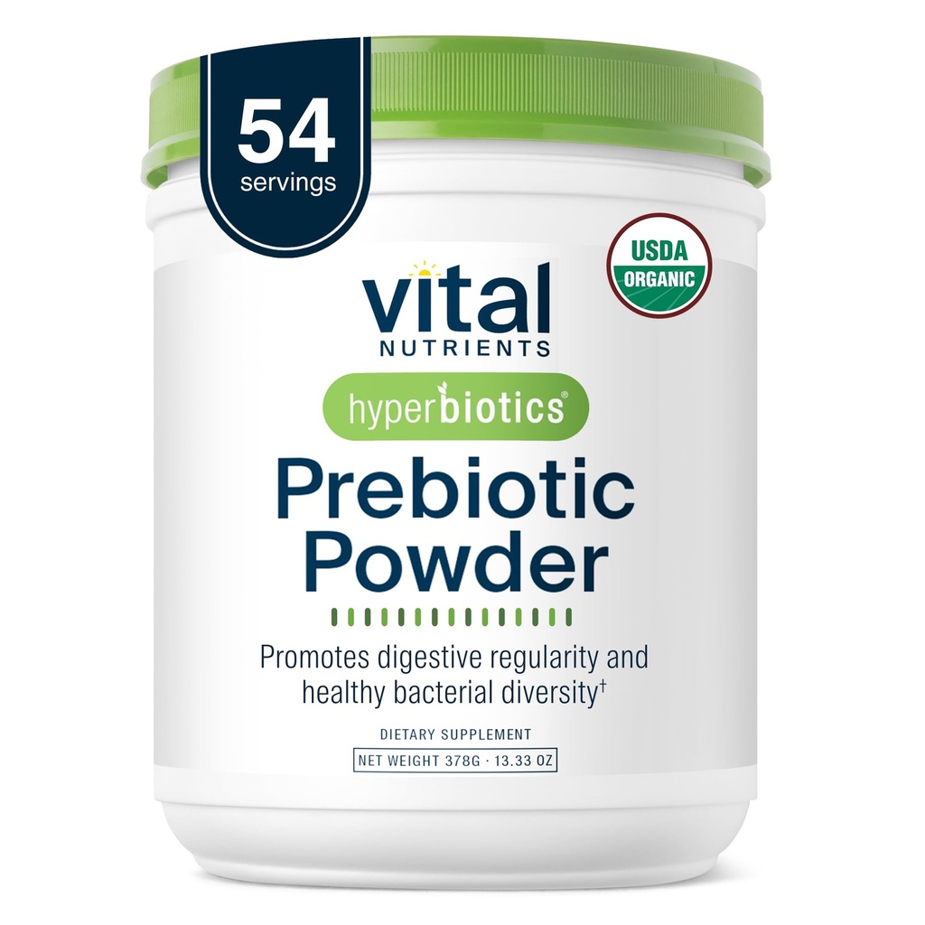 Hyperbiotics Vital Nährstoffe Bio-Präbiotikum LWL-Pulver | Unterstützt die Gesundheit und die Verdauung Regelmäßigkeit | Soluble LWL-Ergänzung für Frauen und Männer | Vegan Bio LWL-Pulver | 54 Servierungen