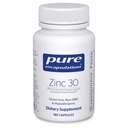 Encapsulations pures Zinc 30 mg - Supplément pour le soutien du système immunitaire, la croissance et le développement, et la guérison des plaies* - avec le picolinate de zinc 30 mg - 180 capsules
