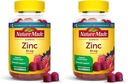 Naturgemachte Zink-Ergänzungen 30 mg pro Servierung, Nahrungsergänzungsmittel für Immun-Gesundheit und Antioxidans-Unterstützung, 60 Zink-Gummien, 30 Tage Versorgung, (Pack von 2)