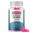 Zink-Gummien - Zink Picolinat 50mg, Sugar Free, Highly Absorbable Zink Picolinate Ergänzung für Kinder & Erwachsene, Unterstützung Wachstum, Immunfunktion, Hautgesundheit, 60 Gummie